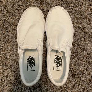 White slip on vans
